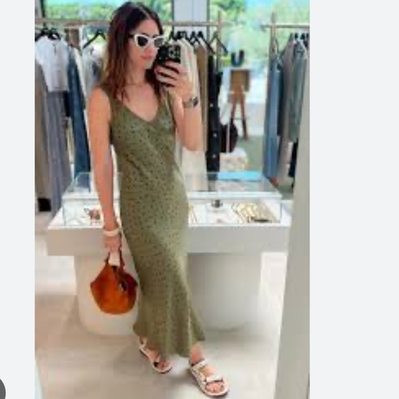 New Zara green Polka dot fashion Slip on Sleeveless dress - Picture 11 of 15